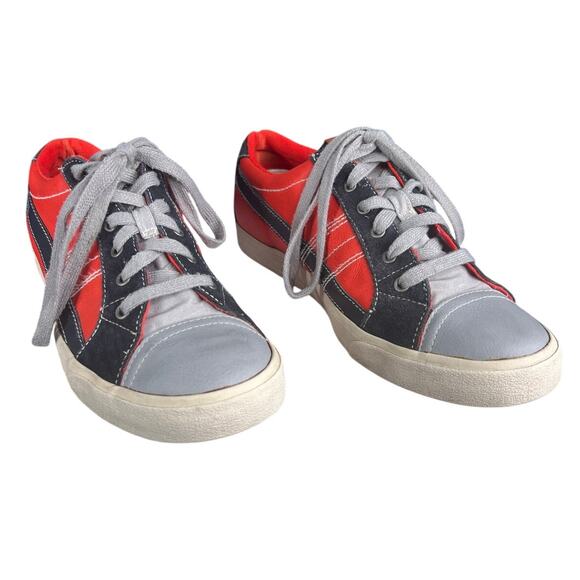Diesel Men’s D String Grey Red Low Lace Up Sneakers Size US 9 main image 6